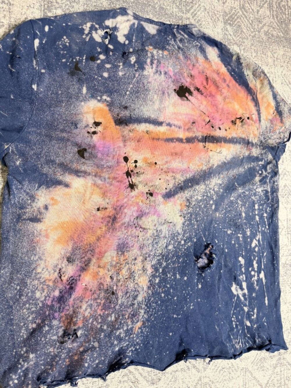 Express x Dro Lab Custom 1/1 Reworked Dyed Distressed Hand Treated Polo - Picture 8 of 8